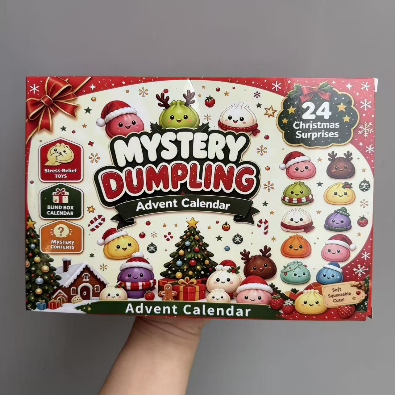 Advent Calendar Gift - 24pcs Christmas Advent Calendar Squishy Toys