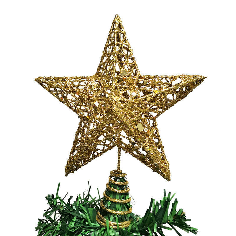 1pcs 15*20cm Gold Glitter Chri - Star Tree Topper review and price