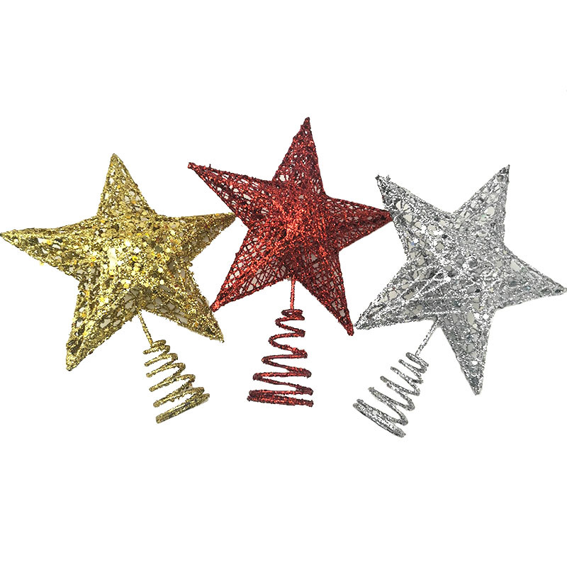 1pcs 15*20cm Gold Glitter Chri - Star Tree Topper review and price