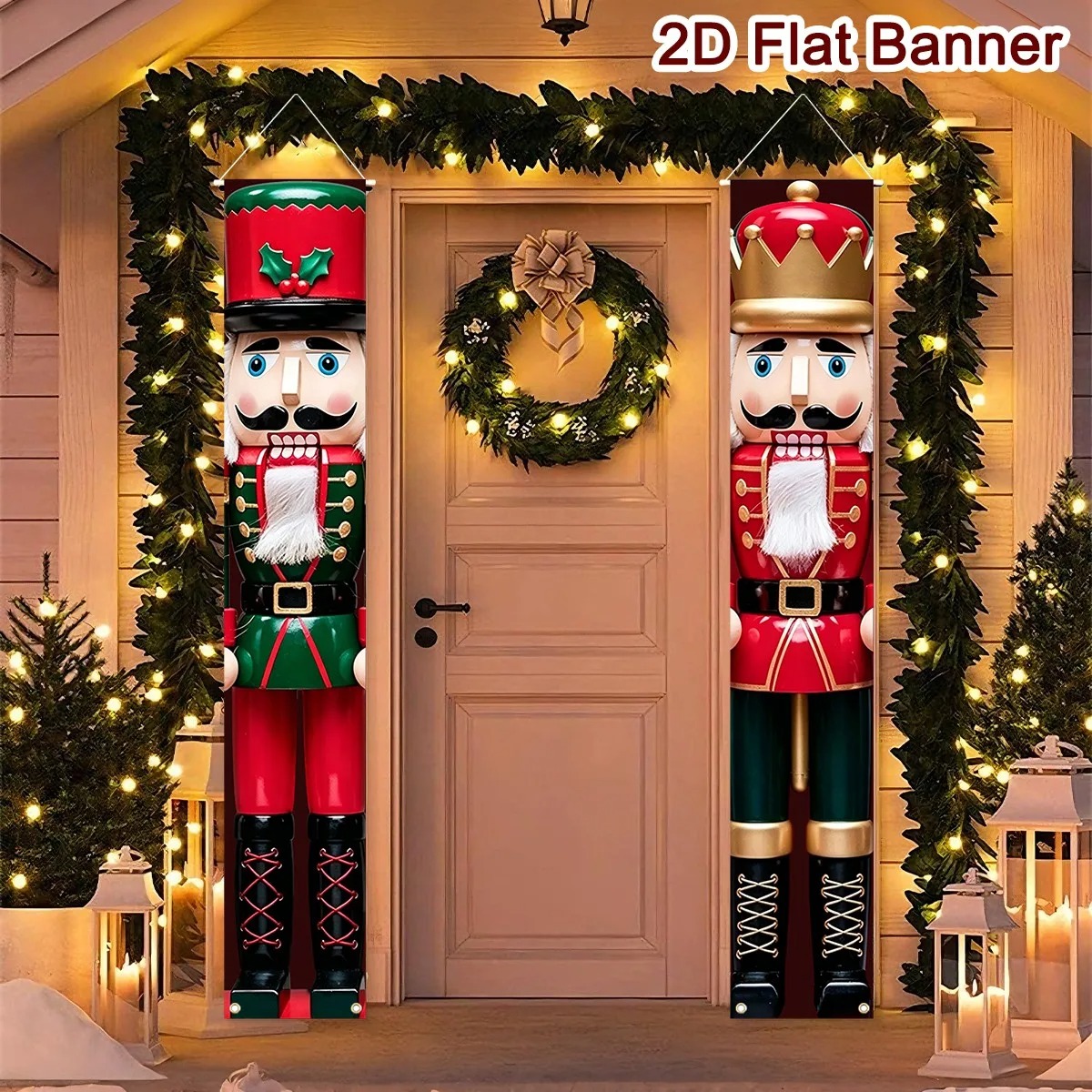 Christmas Porch Banner Set Sol - Nutcracker Figurine review and price