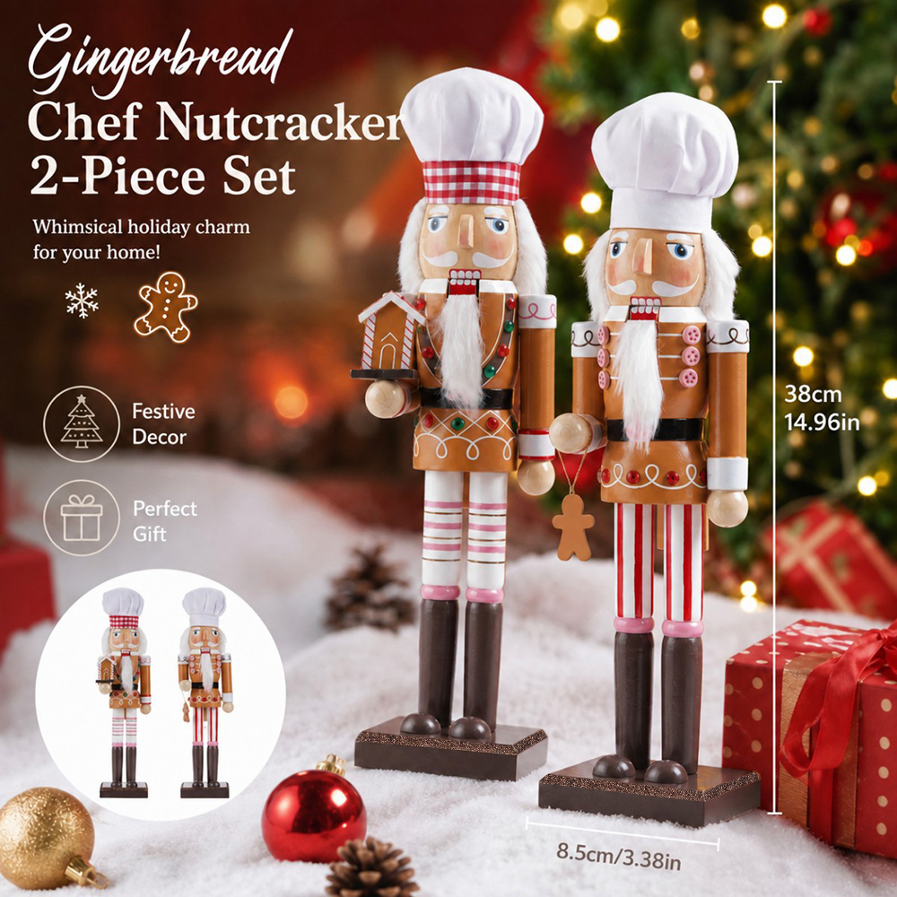 38CM Christmas Nutcracker Wood - Nutcracker Figurine review and price