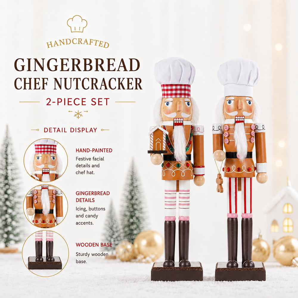 38CM Christmas Nutcracker Wood - Nutcracker Figurine review and price